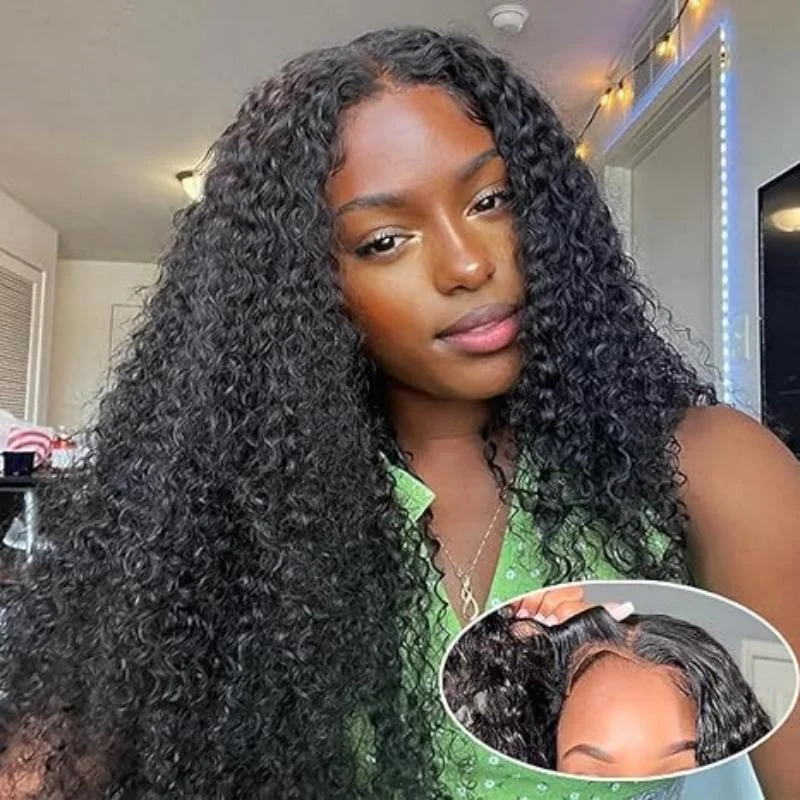 Human - hair wig with a honey - blonde color for a warm and sunny lookExperience Ultimate Comfort with FAYUAN Breathable 12 inch Deep Wave 5x5 Lace Wig