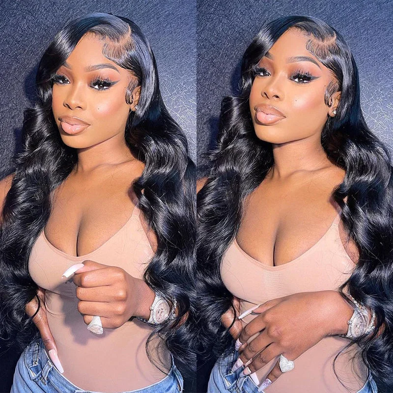 Human - hair wig with a side - part for a more flattering appearanceSterly HD Transparent Lace 13x6 Body Wave Lace Front Human Hair Wigs