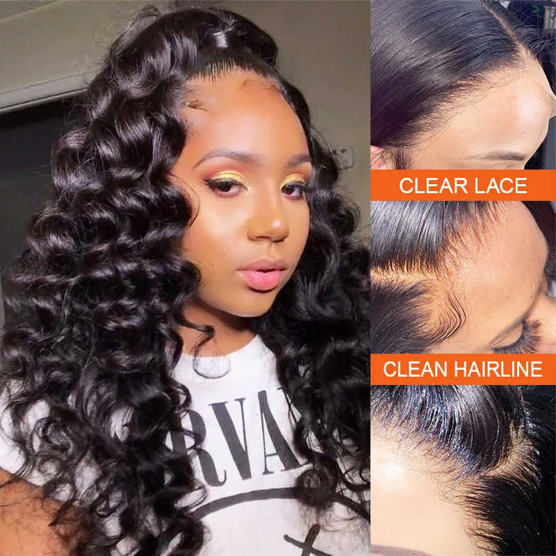 Lace wig with a silk - base cap for a comfortable and smooth feelLoose Wave Human Hair 13x6 HD Lace Front Wig *NEW* CLEAR LACE & CLEAN HAIRLINE [LFW13]