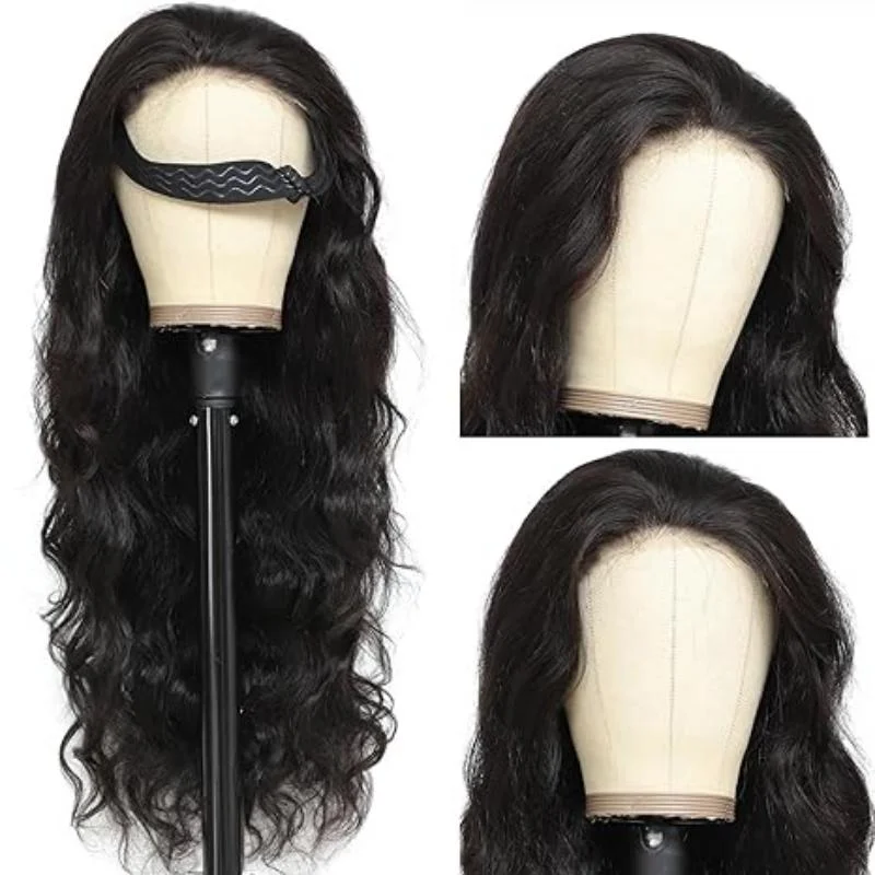 Human - hair wig with a 180 - density for a full and thick appearanceStay on Trend with FAYUAN Breathable No Glue No Gel Body Wave 5x5 Lace Wig