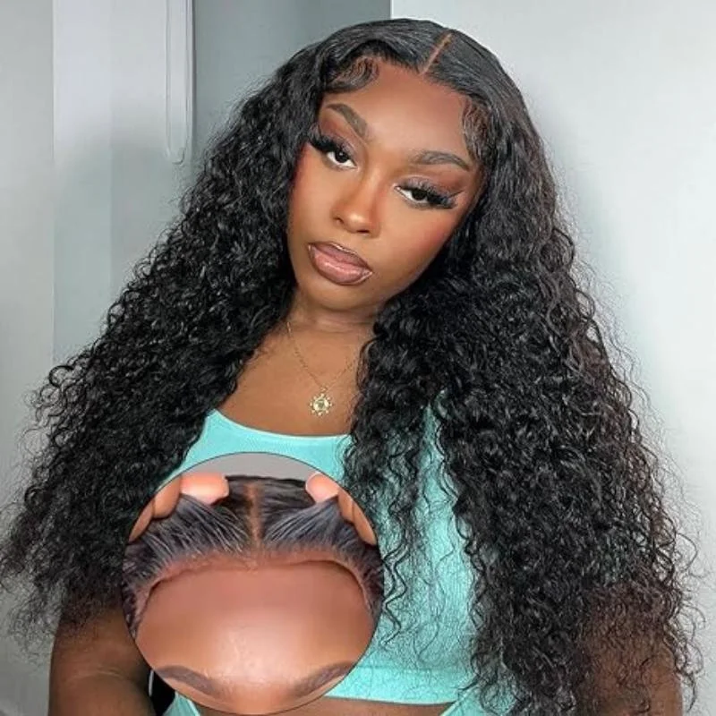 Brazilian - human - hair wig with a full and voluminous lookFeel Confident and Beautiful with FAYUAN Breathable Glueless Bob Curly Lace Wig