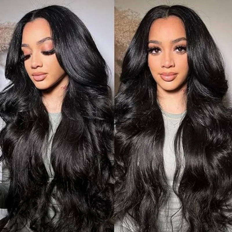 Human - hair wig with a side - part for a more flattering appearanceInstant Confidence with FAYUAN Breathable Pre Plucked Body Wave Lace Wig