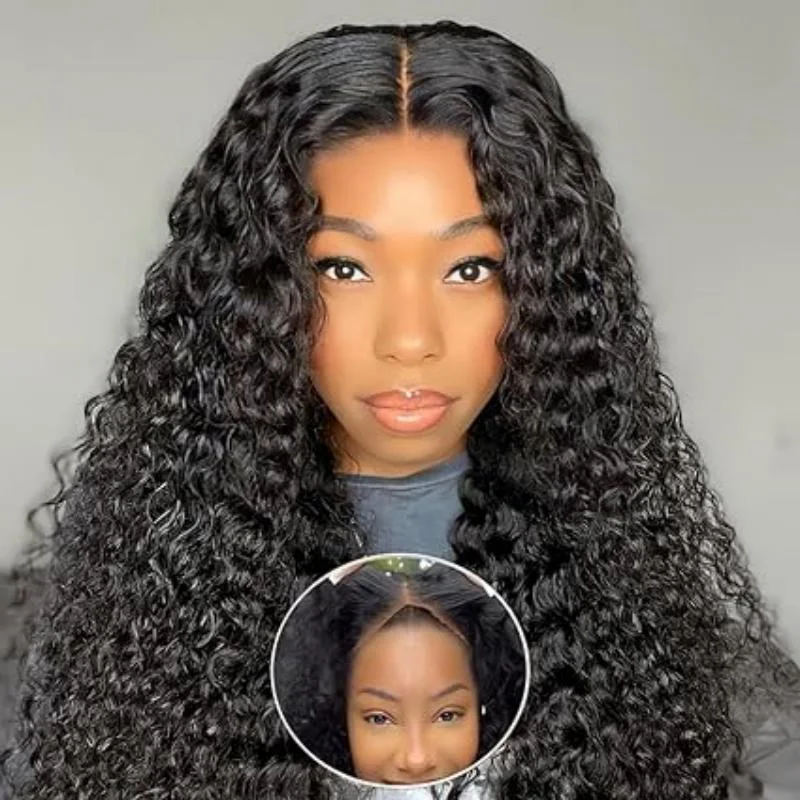 Peruvian - human - hair wig with a soft and manageable feel34 Inch Wear and Go Glueless 200% Density HD Lace Frontal Human Hair