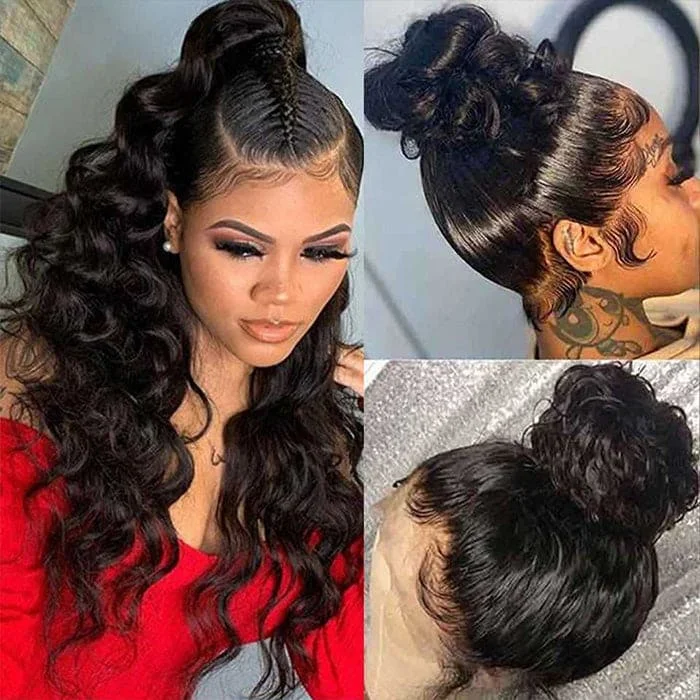 Lace wig with a silk - base cap for a comfortable and smooth feel360 Lace Wigs Loose Deep Wave Wigs High Grade HD Lace Wigs With Pre Bleached Knots