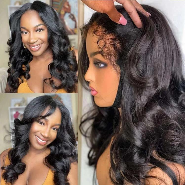 Human - hair lace wig for a luxurious and natural feel4c Hairline Lace Front Wigs Body Wave 13x4/13x6 HD Lace Frontal Wig Curly Edges