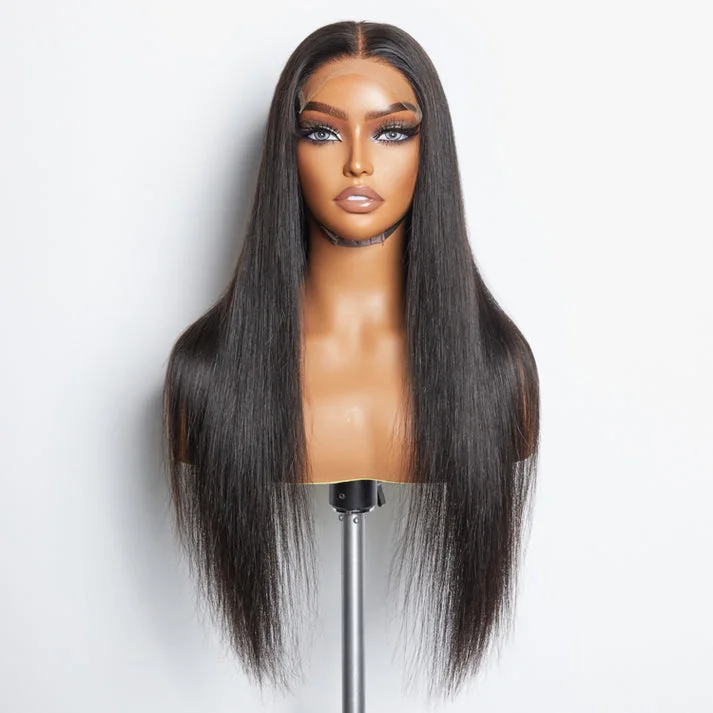 Full - lace wig with a natural - looking hairline for a seamless appearance5x5 HD Glueless Lace Closure Wig Straight 150% Density