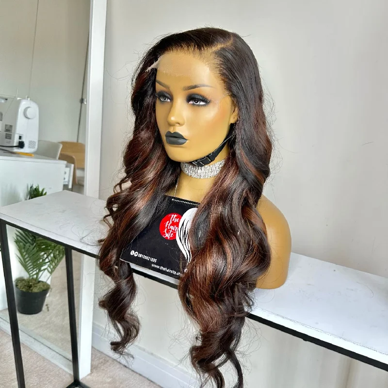 Full - lace wig with a natural - looking hairline for a seamless appearanceFAITH 6 X 6 HD LACE GLUELESS WIG