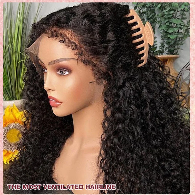 Human - hair wig with a straight texture for a sleek and minimalist lookFlash Sale 4C Curly Lace Wig 4x4 & 13x4 & 13x6 Lace Frontal Curly Human Hair Wig Wesface Wigs