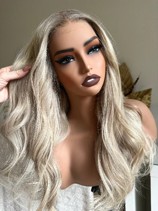 Human - hair wig with a side - part for a more flattering appearanceFIFI Human Hair Lace Front Wig ** READY TO SHIP **