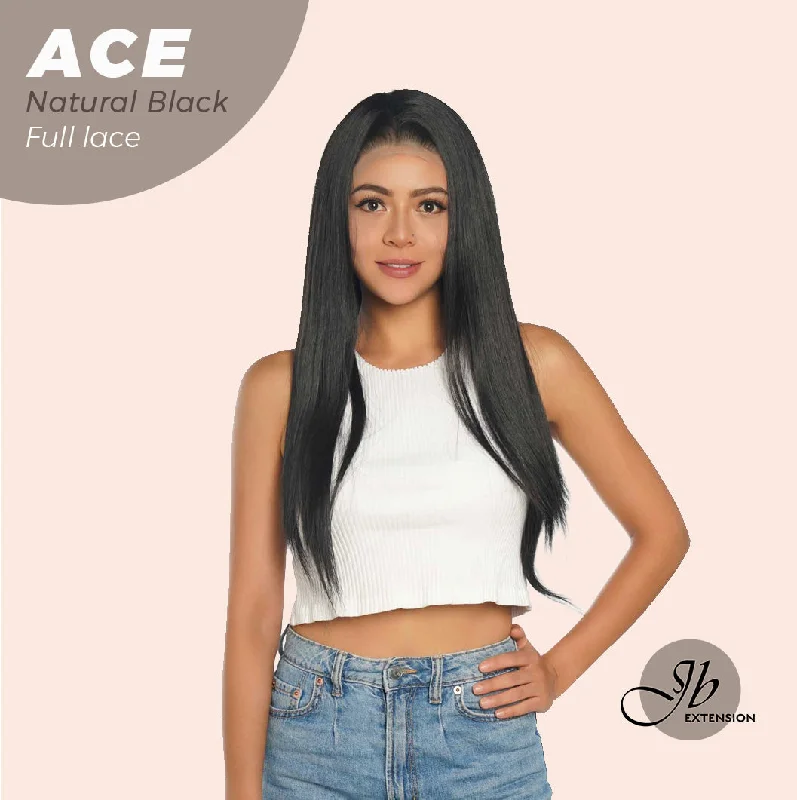 Synthetic lace wig with a heat - resistant formulaJBEXTENSION 28 Inches Natural Black Long Straight HD Transparent 360 Lace Front Wigs Pre-Plucked Hair Glueless 180% Density Full Lace Hair Glueless Wigs For Thinning Hair ACE NATURAL BLACK