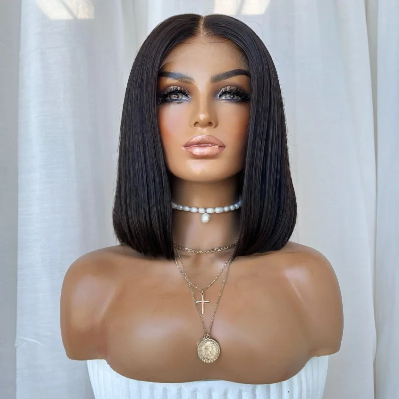 Adjustable - cap lace wig for a comfortable fitKIM BOB | HD FULL LACE