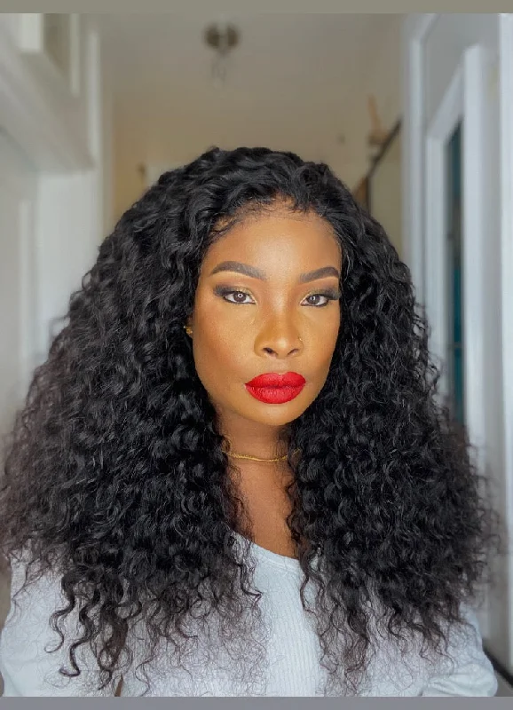 Lace wig with a 200 - density for a full and thick appearanceLACE DEEP WAVER 20