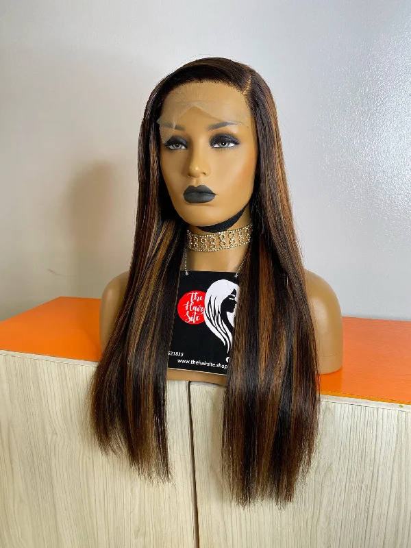 Lace wig with a straight texture for a sleek and minimalist lookLILA 6 X 6  GLUELESS WIG