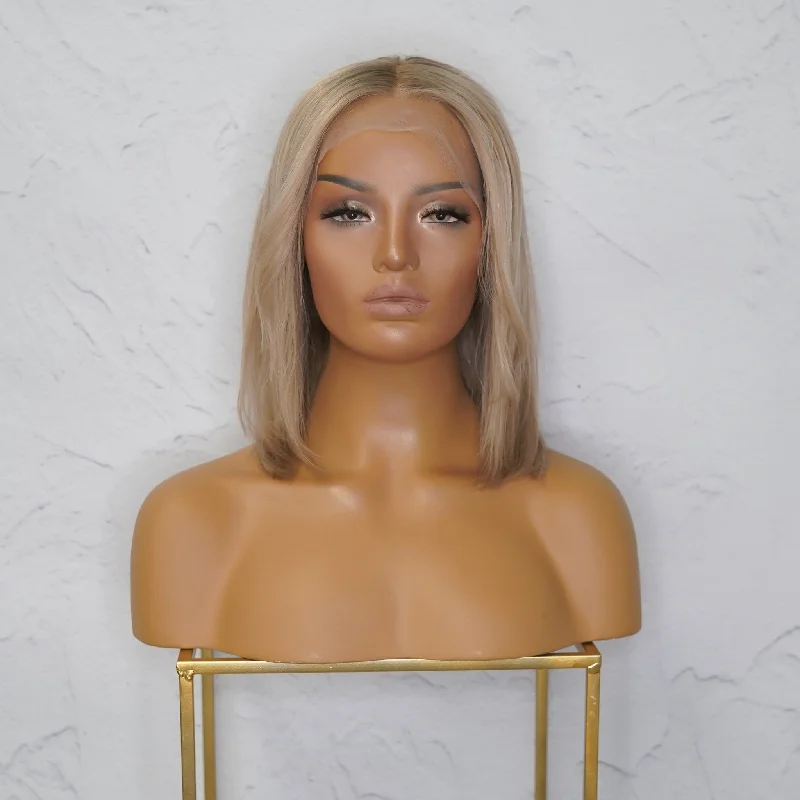 Human - hair wig with a straight texture for a sleek and minimalist lookLULU Caramel Blonde Human Hair Lace Front Wig ** READY TO SHIP **