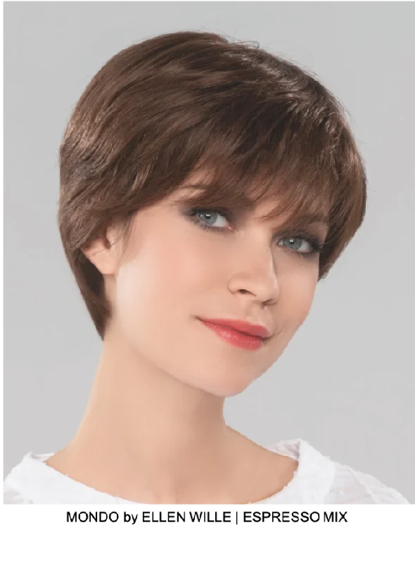 Human - hair wig with a curly texture for a bold and stylish choiceMondo European Remy Human Hair Wig