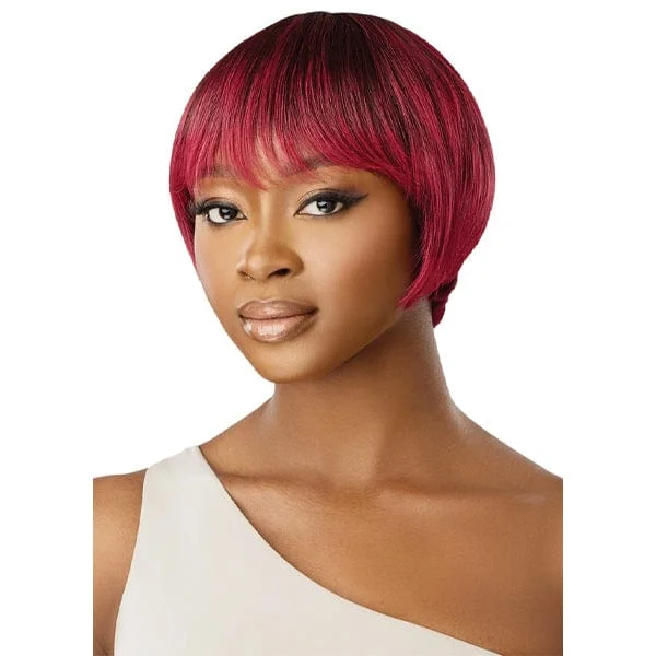 Human - hair wig with a pre - plucked hairline for a more natural lookOutre 100% Human Hair Premium Duby Wig - CARTER