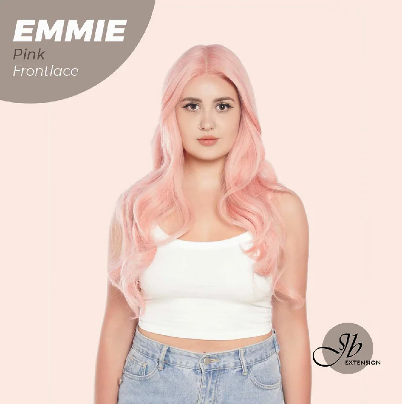 Lace wig with a side - swept bang for a sophisticated lookJBEXTENSION 26 Inches Curly Women Pink Wig Pre-Cut Frontlace Glueless Wig EMMIE PINK