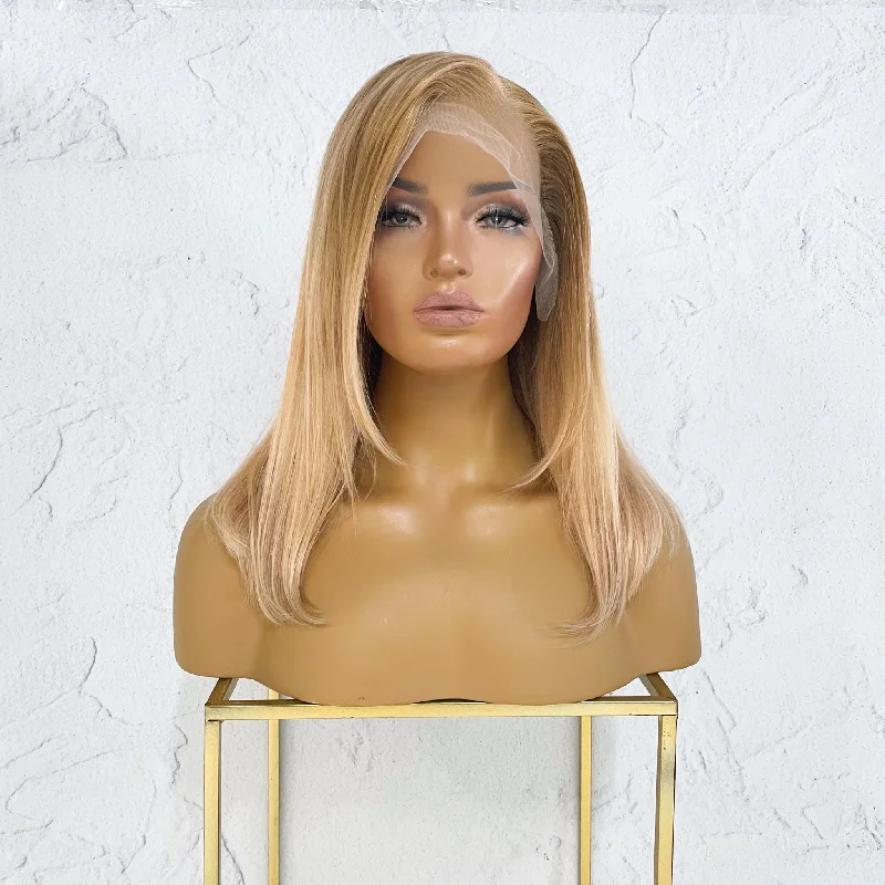 Adjustable - cap human - hair wig for a comfortable fitRYDER Honey Human Hair Lace Front Wig **READY TO SHIP**