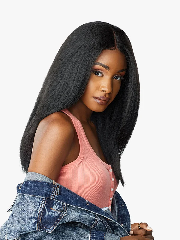 Lace wig with a straight texture for a sleek and minimalist lookSENSATIONNEL ALPHA WOMAN