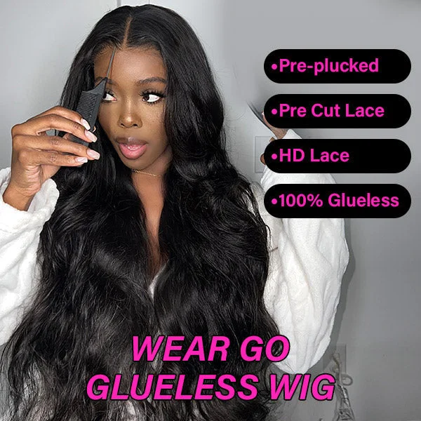 Lace wig with a straight texture for a sleek and minimalist lookPre-Plucked | Simidola Wear & Go Glueless 13x4 HD Lace Body Wave Wig