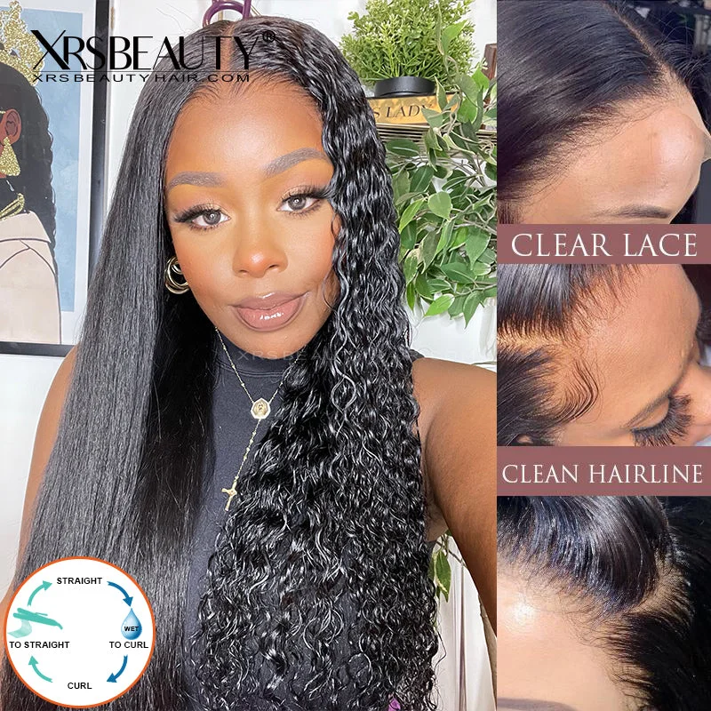 Lace wig with a curly texture for a bold and stylish choiceWet and Wavy Natural Looking Human Hair Wigs *NEW* CLEAR HD LACE & CLEAN HAIRLINE [LFW30]