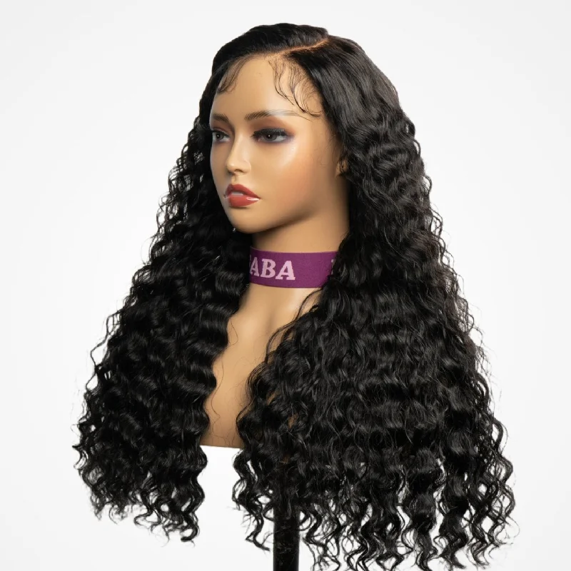 Colored wig with a 150 - density for a full and thick appearancePre-Styled Part Max 9x6 M-cap Glueless Wig Curly Wigs Pre-Bleached Bye Bye Knots Natural Hairline Wig