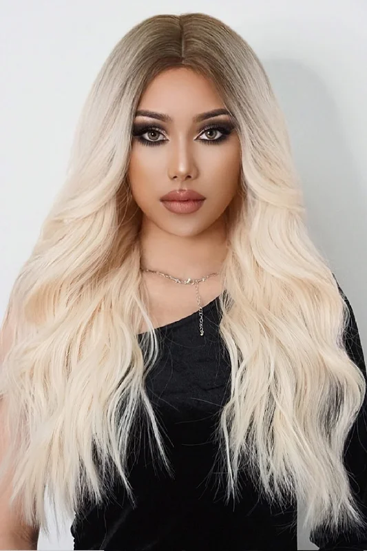 Human - hair colored wig for a natural and luxurious feelLong Wave Synthetic Wigs 26''