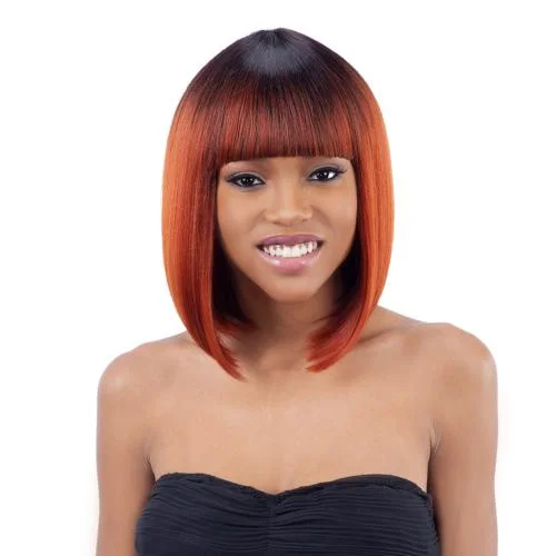 Synthetic bob wig with a natural - looking textureMayde Beauty Curling Iron Safe Ready to Wear & Go Wig- Nikki