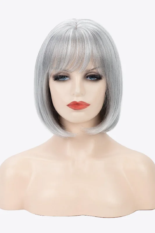 Synthetic colored wig with a heat - resistant formula for easy stylingShort Straight Bobo Wigs 9''