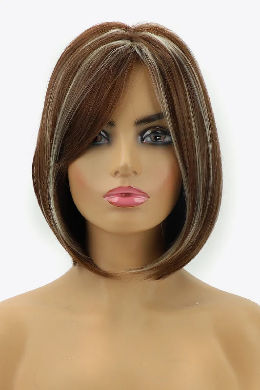 Colored wig with a red - orange hue for a warm and energetic lookSynthetic Elegant Short Bobo Wigs 10''