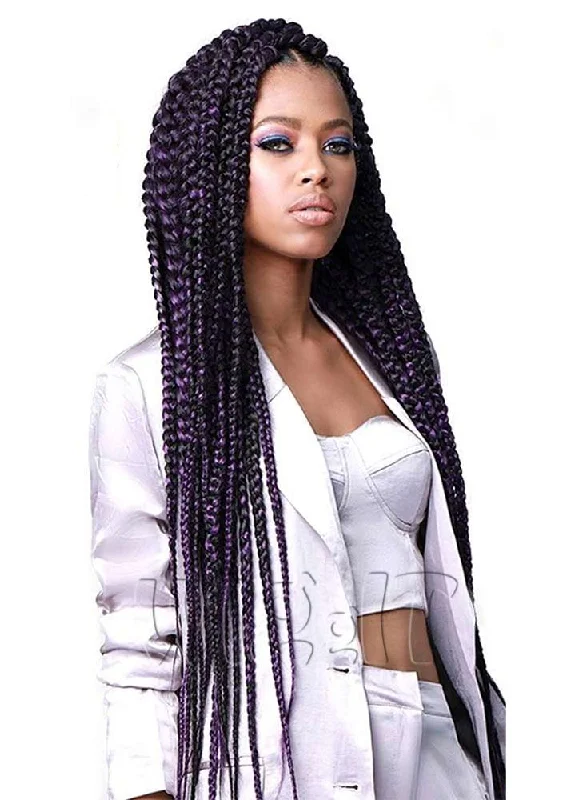 Child - friendly braided wigs with a soft and gentle feelSAVER PACK - 3X Jumbo Braid 54" Feathertip Standard Colours