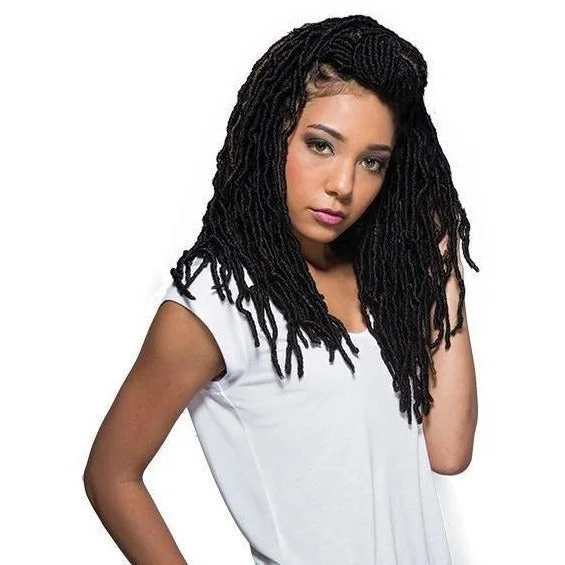 Bohemian - style braided wigs with added beads and accessoriesBobbi Boss Synthetic Braids – Nu Locs 14"