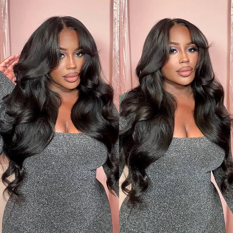 Human - hair wavy wig for a natural and luxurious feelAligrace Body Wave 360 Lace Frontal Wigs for Black Women Brazilian 100% Human Hair