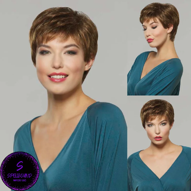 Short wig for daily office wear with a professional lookAmber - Synthetic Wig Collection by Henry Margu