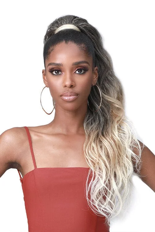 Low - profile ponytails for a sophisticated and understated styleBobbi Boss Miss Origin Designer Mix Tress Up Loose Wave 28″ Ponytail MOD024