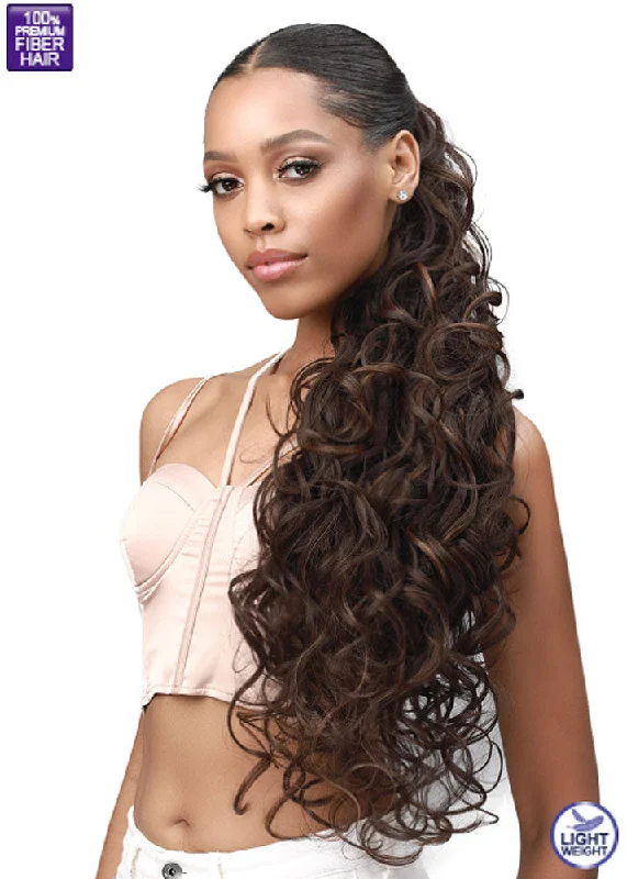 Straight ponytails with a sleek finish for a modern and polished lookBoss Up Romance Curl 30" Ponytail