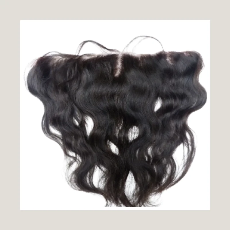 Wavy wig with a pre - styled curl pattern for convenienceVirgin Remy Lace Frontal 13"x4"