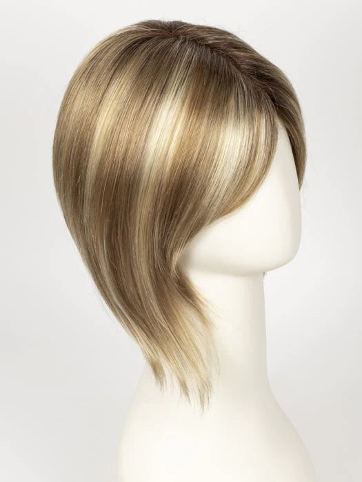 CREAMY TOFFEE R | Rooted Dark with Light Platinum Blonde and Light Honey Blonde evenly blended