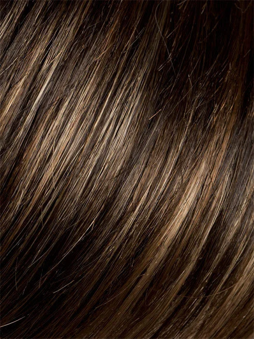 COFFEE BROWN LIGHTED | Medium to Dark Brown base with Honey Blonde highlights on the top only, darker nape