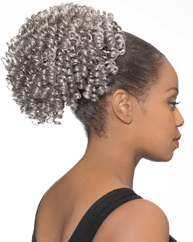 Ponytails with a side - swept bang for a flattering and stylish lookDraw String DS014