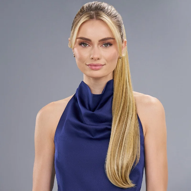 Ponytails with a side - swept bang for a flattering and stylish lookeasiPony Long HD Hairpiece by Jon Renau | Synthetic