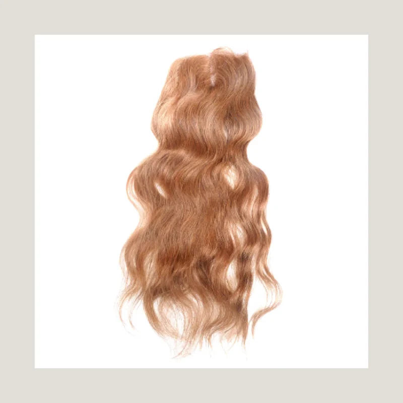 Synthetic wavy wig with a heat - friendly formulaVirgin Remy Lace Top Closure, 4"x4"