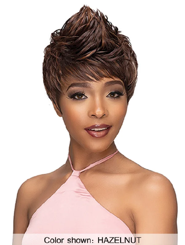 Short wig with a pixie cut for a bold and edgy lookSALE! Femi Collection MS. AUNTIE 100% Premium Fiber DARCY Wig