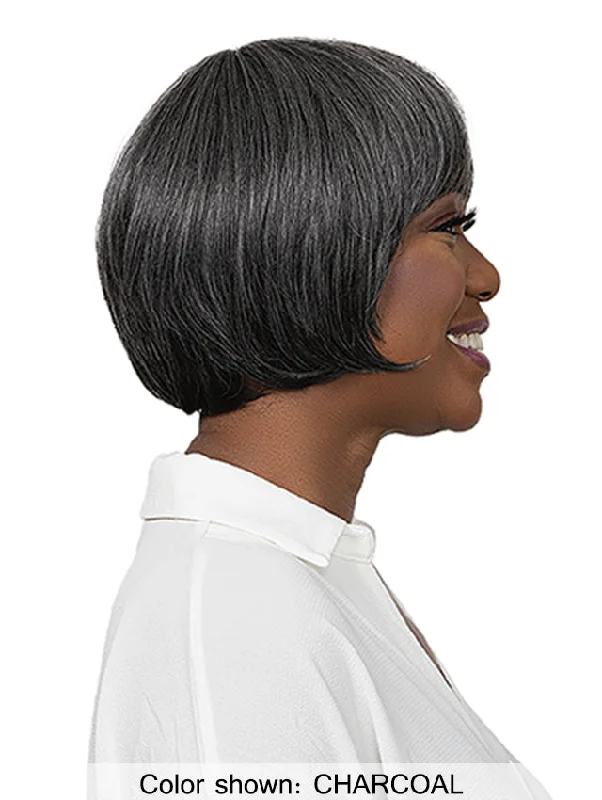 Short wig with a geometric pattern for a unique and fashion - forward designFemi Collection MS. Granny Collection 100% Premium fiber SASSY Wig