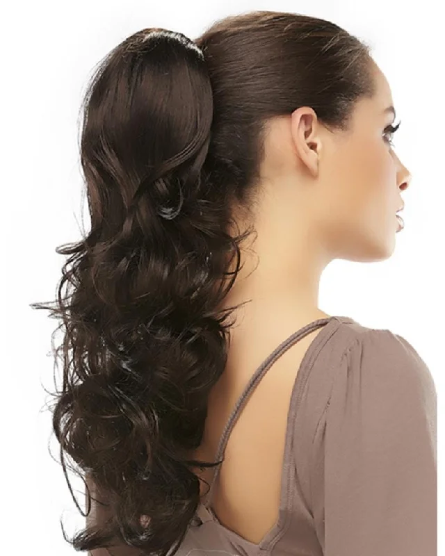 Extension ponytails with a secure elastic base for all - day comfortFoxy - Curly Ponytail Long Claw Comb Clip Attachment