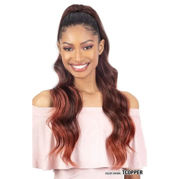 Clip - on ponytails for a quick and convenient hair changeFreetress Equal Synthetic Lite Drawstring Ponytail - LUXY WAVE 28" - Unbeatable