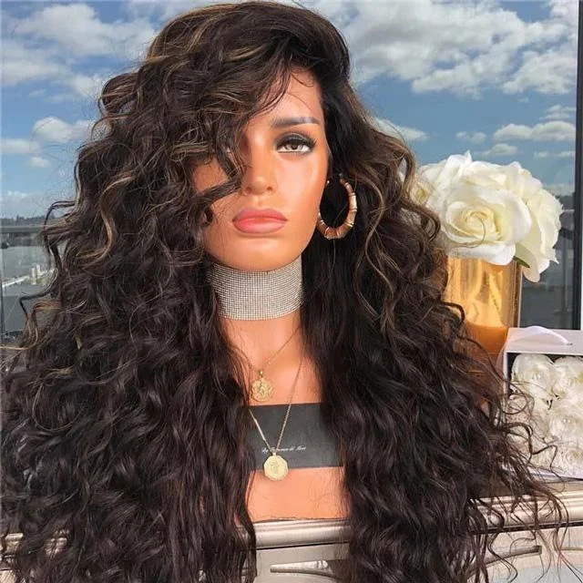 Human - hair wavy wig for a natural and luxurious feelGlamorous | big Wave Wig For Woman