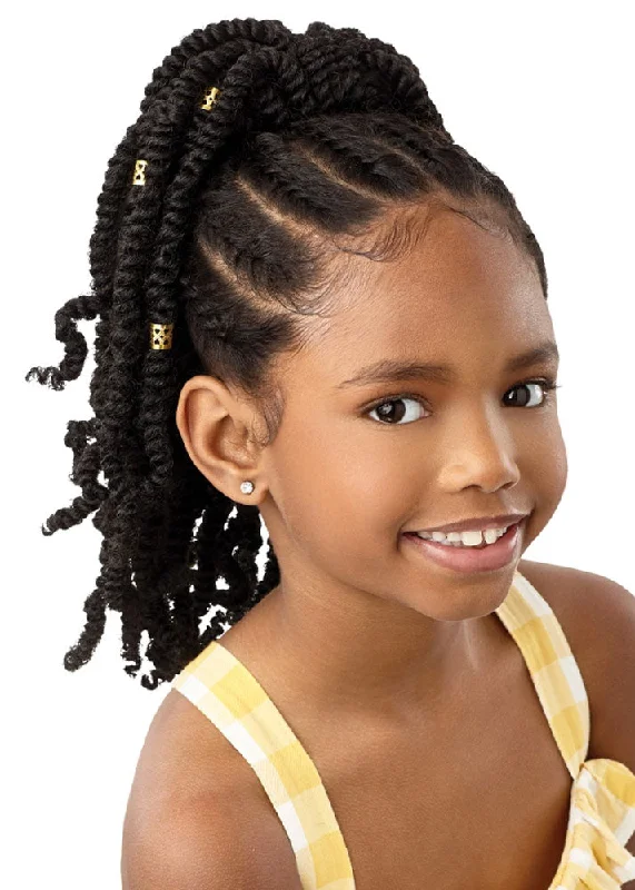 Straight ponytails with a sleek finish for a modern and polished lookGold Cuffed Bomb Twists 12" Ponytail