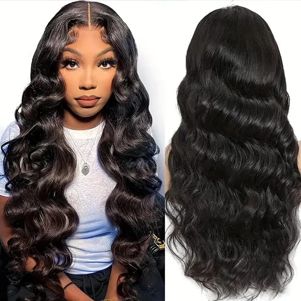 Body - wave wig with a full and voluminous lookLolly 13x6 HD Invisible Lace Front Wigs Pre Plucked Body Wave 13x4 Glueless Human Hair Wigs