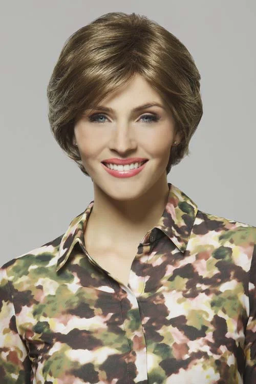 Lace - front short wig for a seamless and realistic hairlineMia <br>Synthetic Wig